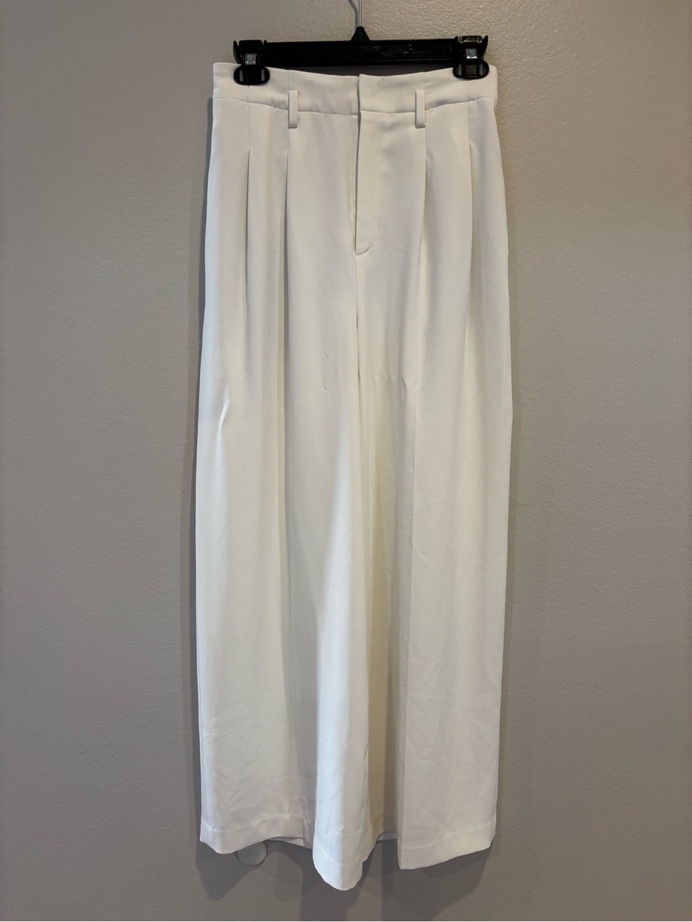 Uniqlo High Waisted Wide Leg Pants White